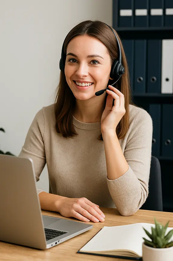 Persönlich für Sie erreichbar, Mitarbeiterin